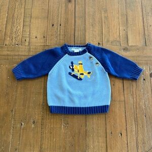 Janie and jack blue airplane sweater